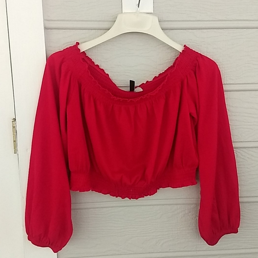 Long sleeve crop top